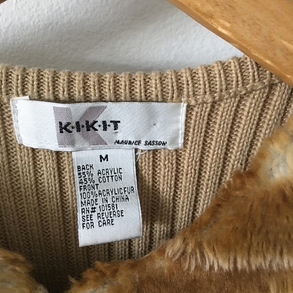 Vintage Faux Fur Vest Sz M - Picture 4 of 5